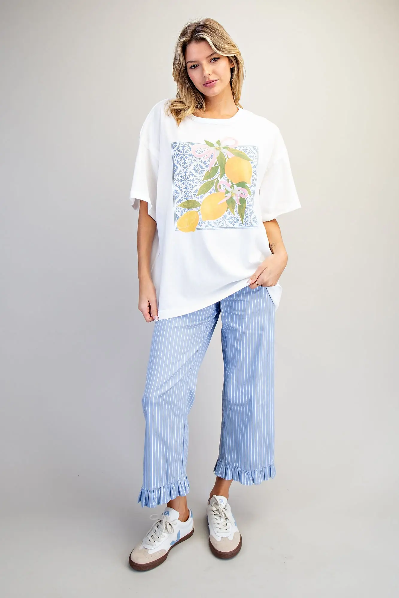 Lemon Printed Graphic Tee Shirt
