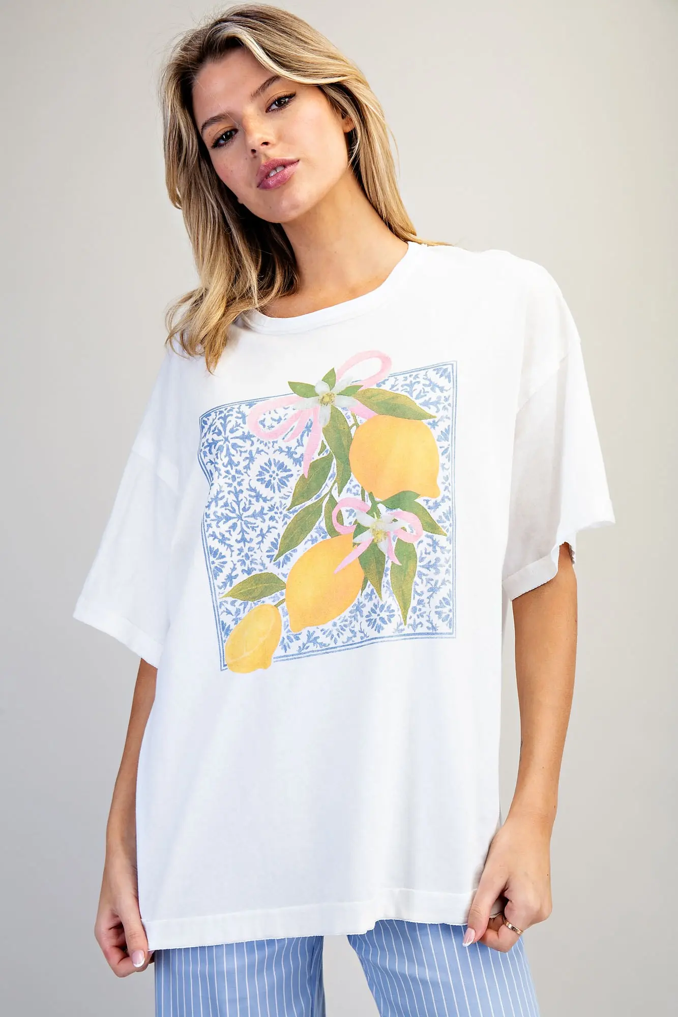 Lemon Printed Graphic Tee Shirt