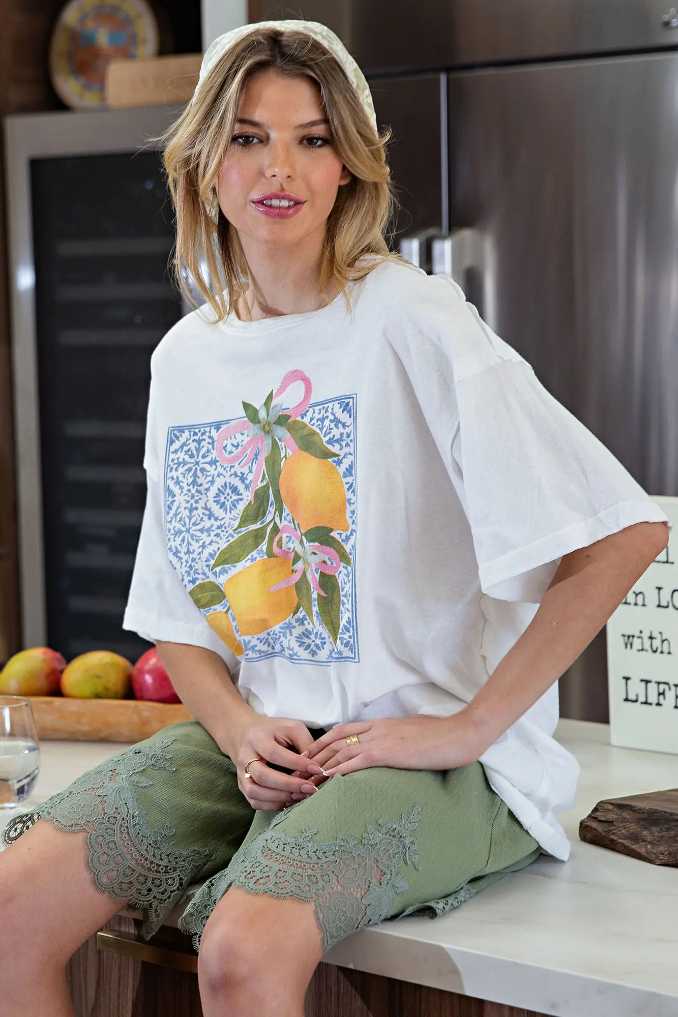 Lemon Printed Graphic Tee Shirt