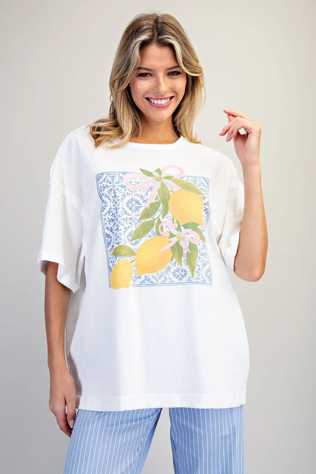 Lemon Printed Graphic Tee Shirt