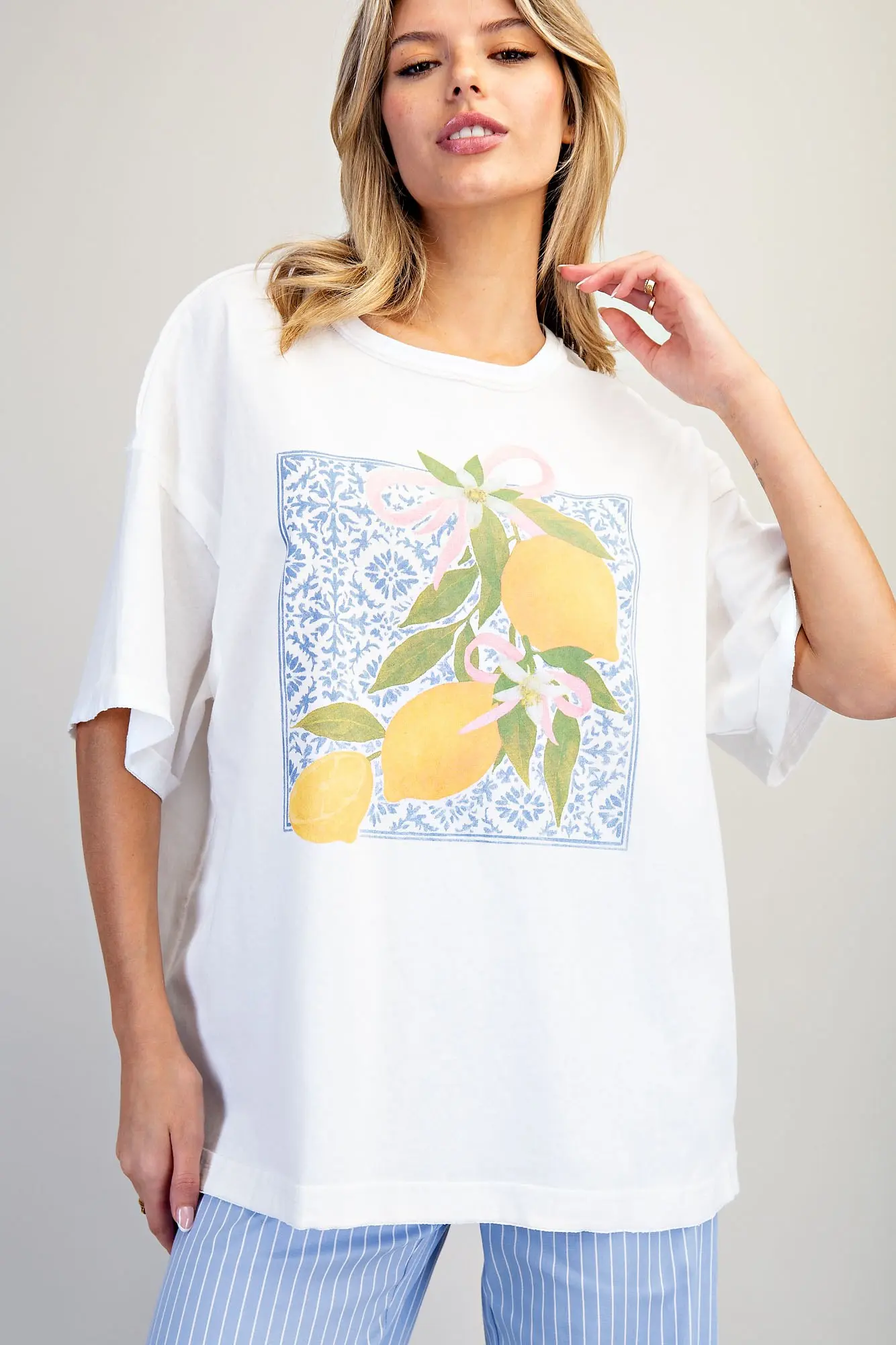 Lemon Printed Graphic Tee Shirt