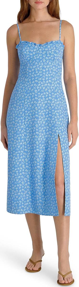 Stacey Floral Print Sleeveless Midi Dress