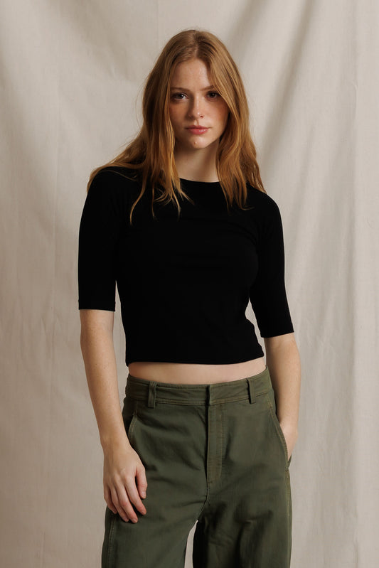 Amelia Short Sleeve Luxe Rib
