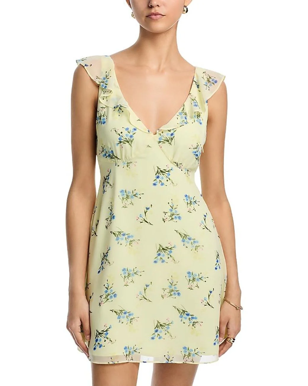 Marina Silky Chiffon Harper Fleur Mini Dress&nbsp;