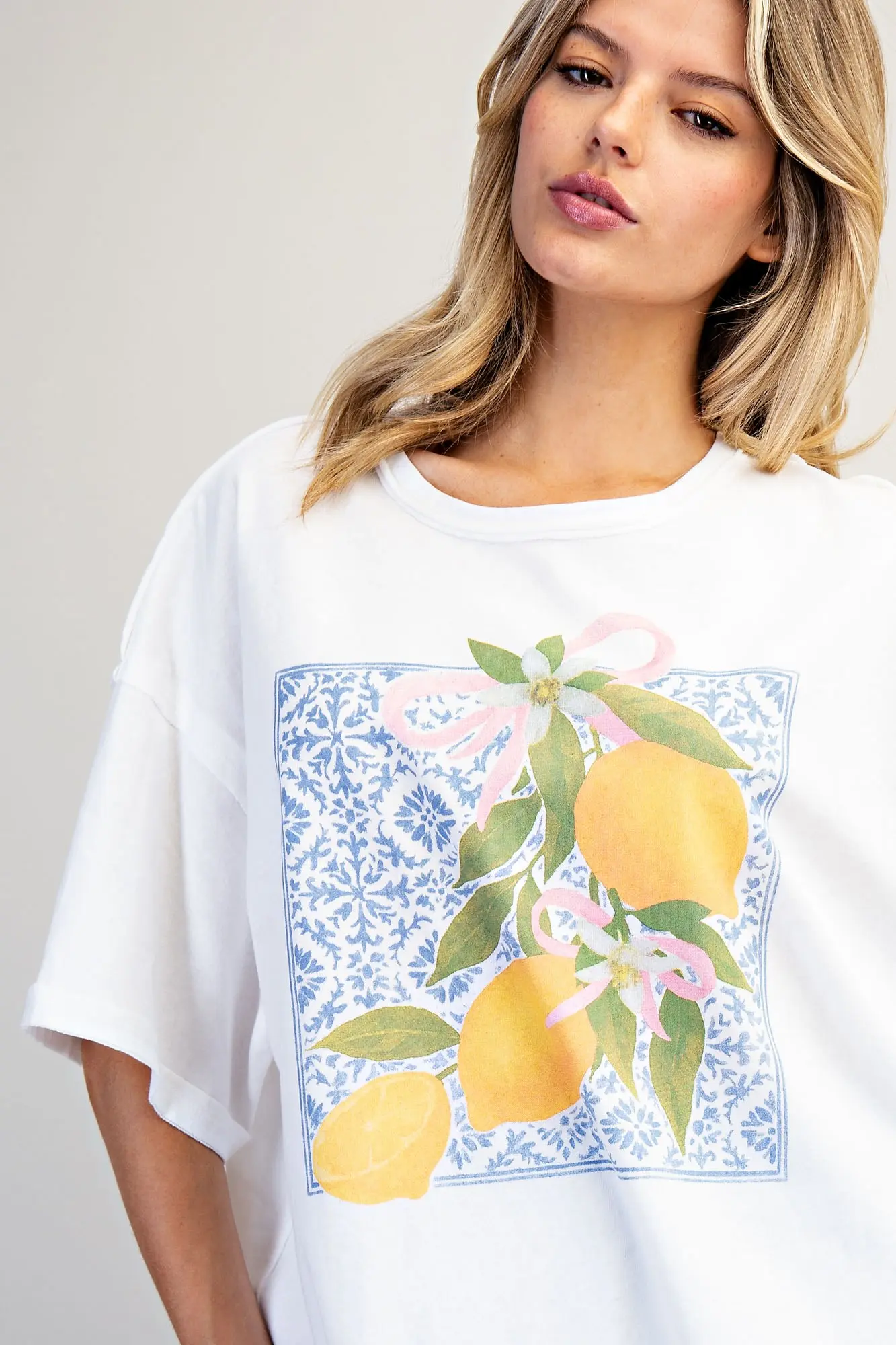 Lemon Printed Graphic Tee Shirt