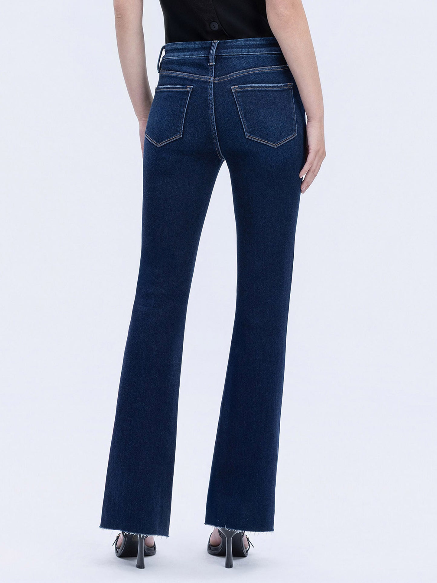 High Rise Seamless Wb Raw Hem Bootcut Jeans