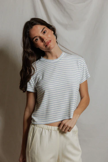 Erin Short Sleeve Crew Neck Baby Tee