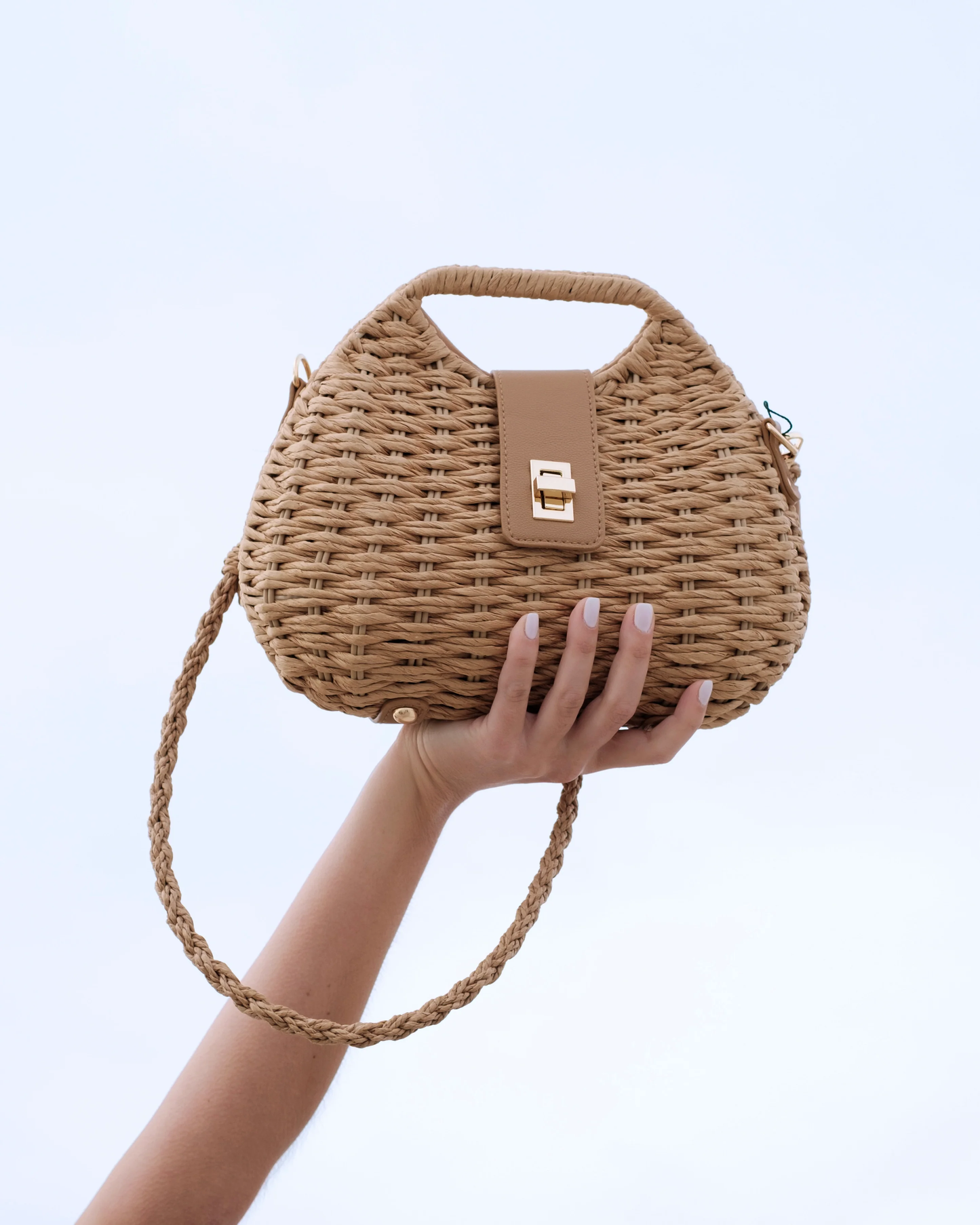 Straw Bag With Removable Strap