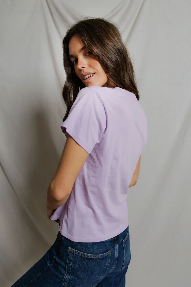 Hendrix Cotton Boxy V-Neck Tee