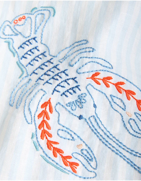 Aida Buttonfront Shirt Flagler Resort Stripe