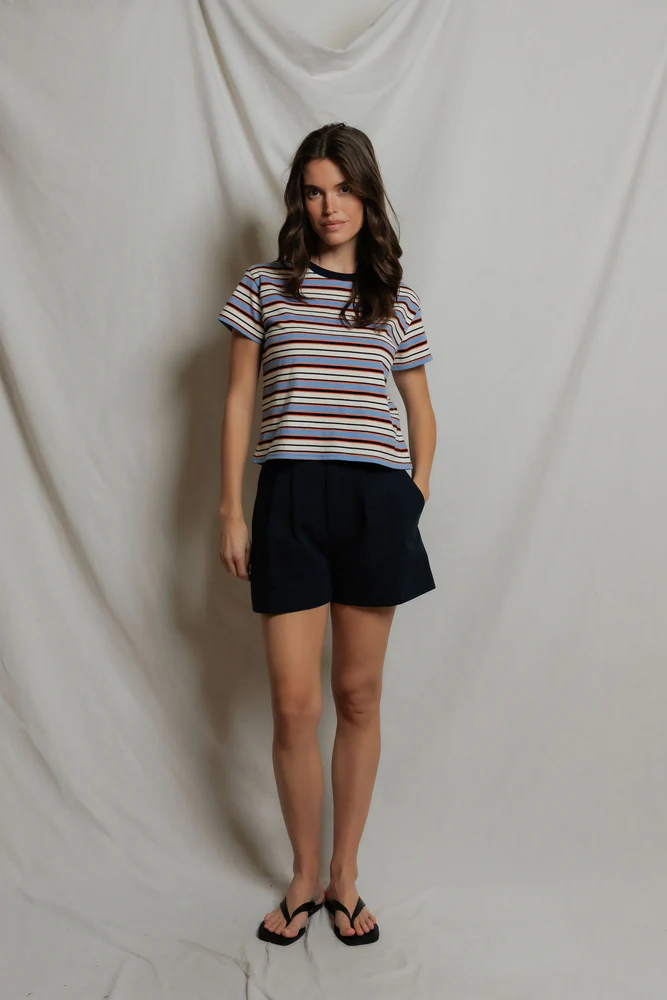 Dawn Cotton Jersey Ringer Stripe Tee
