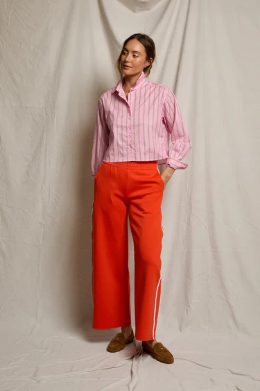 Naomi Long Sleeve Cropped Button Up