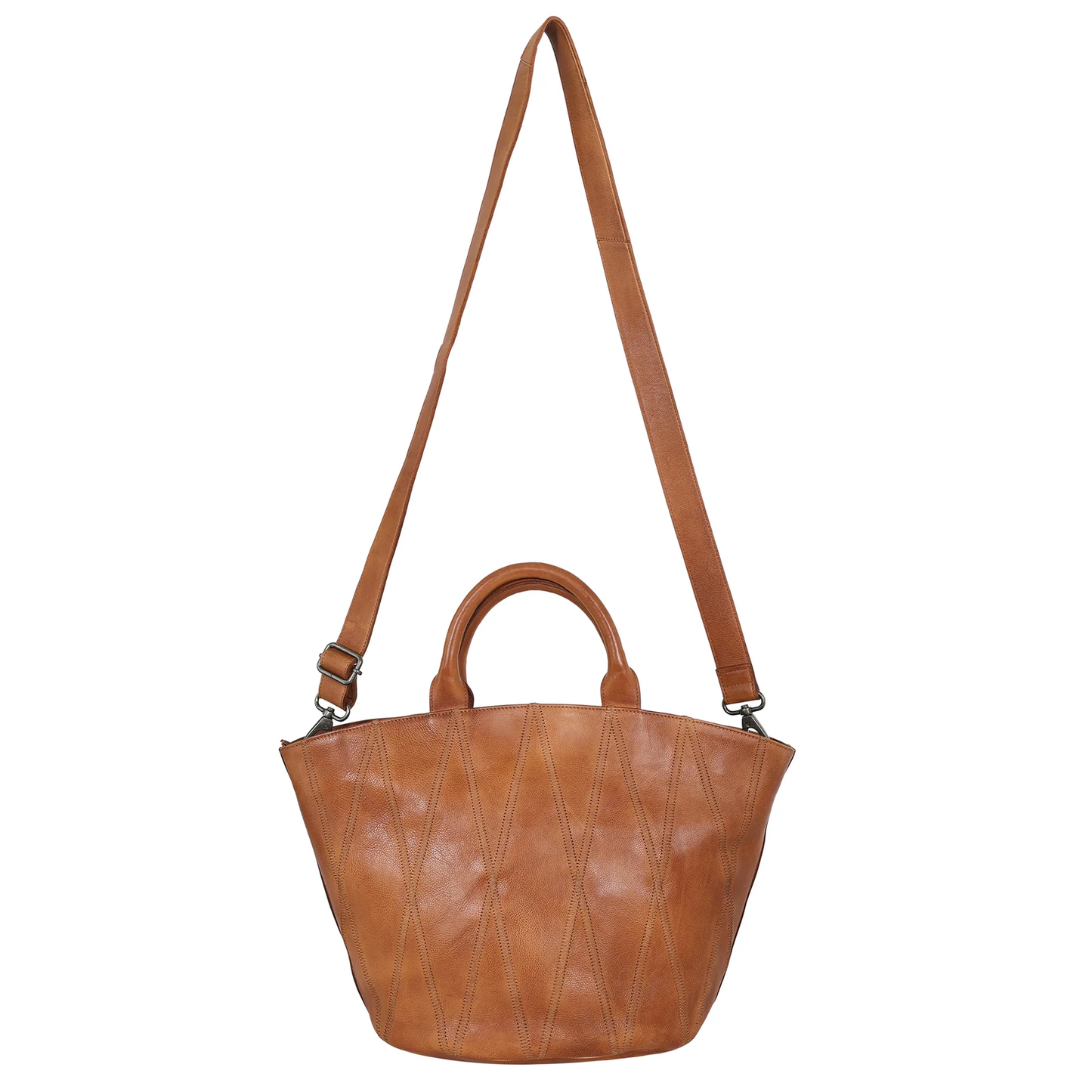 Claudia Diamond Leather Crossbody Bag
