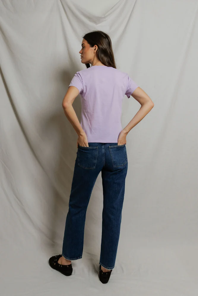 Hendrix Cotton Boxy V-Neck Tee