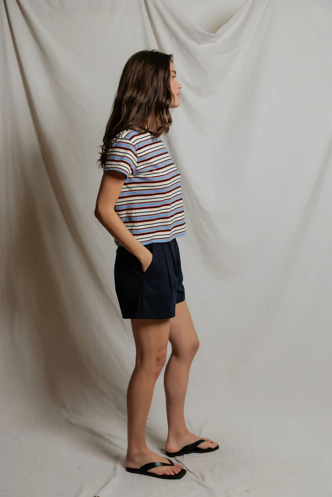 Dawn Cotton Jersey Ringer Stripe Tee