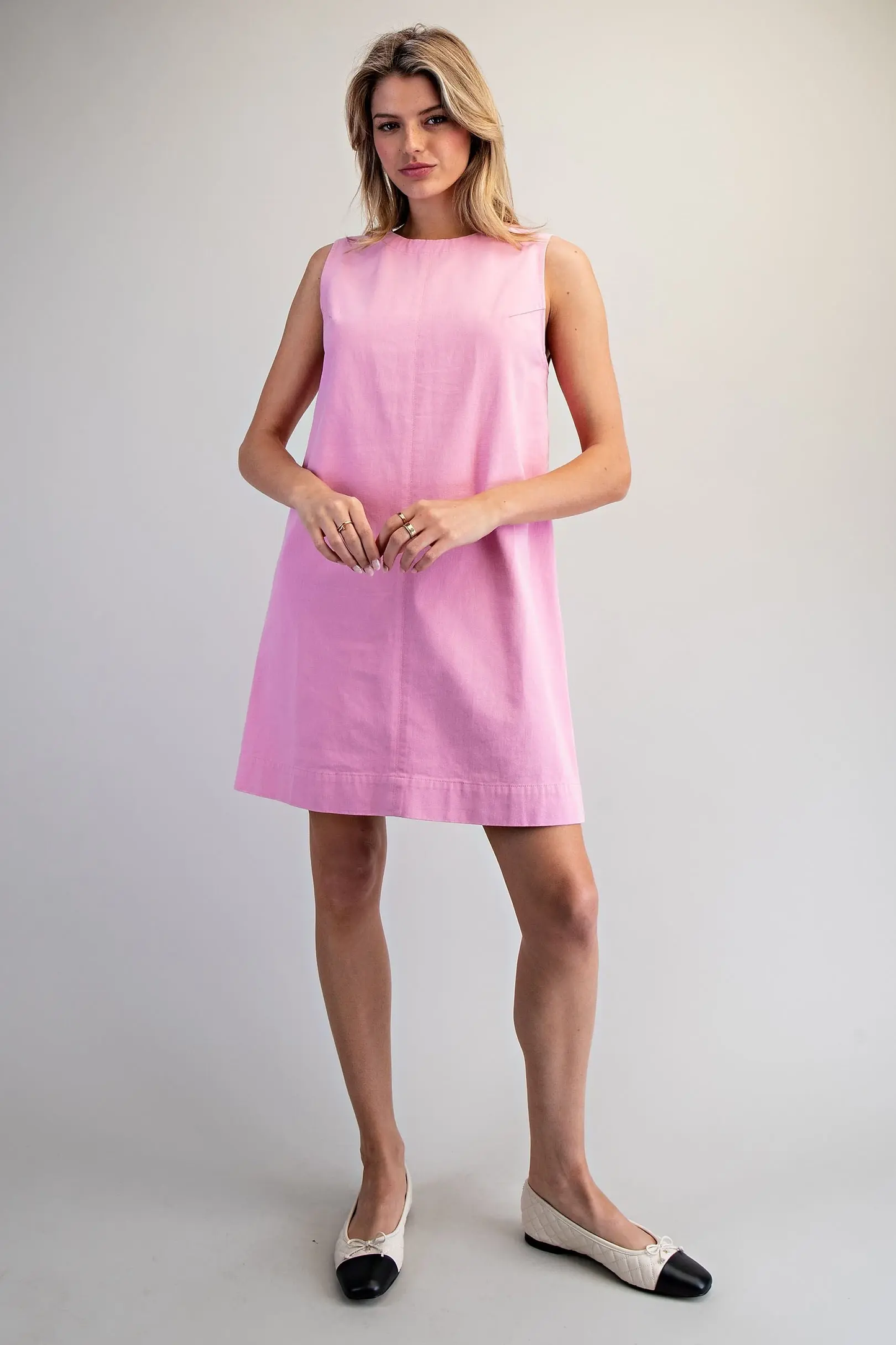 Sleeveless Back Zip Mini Dress