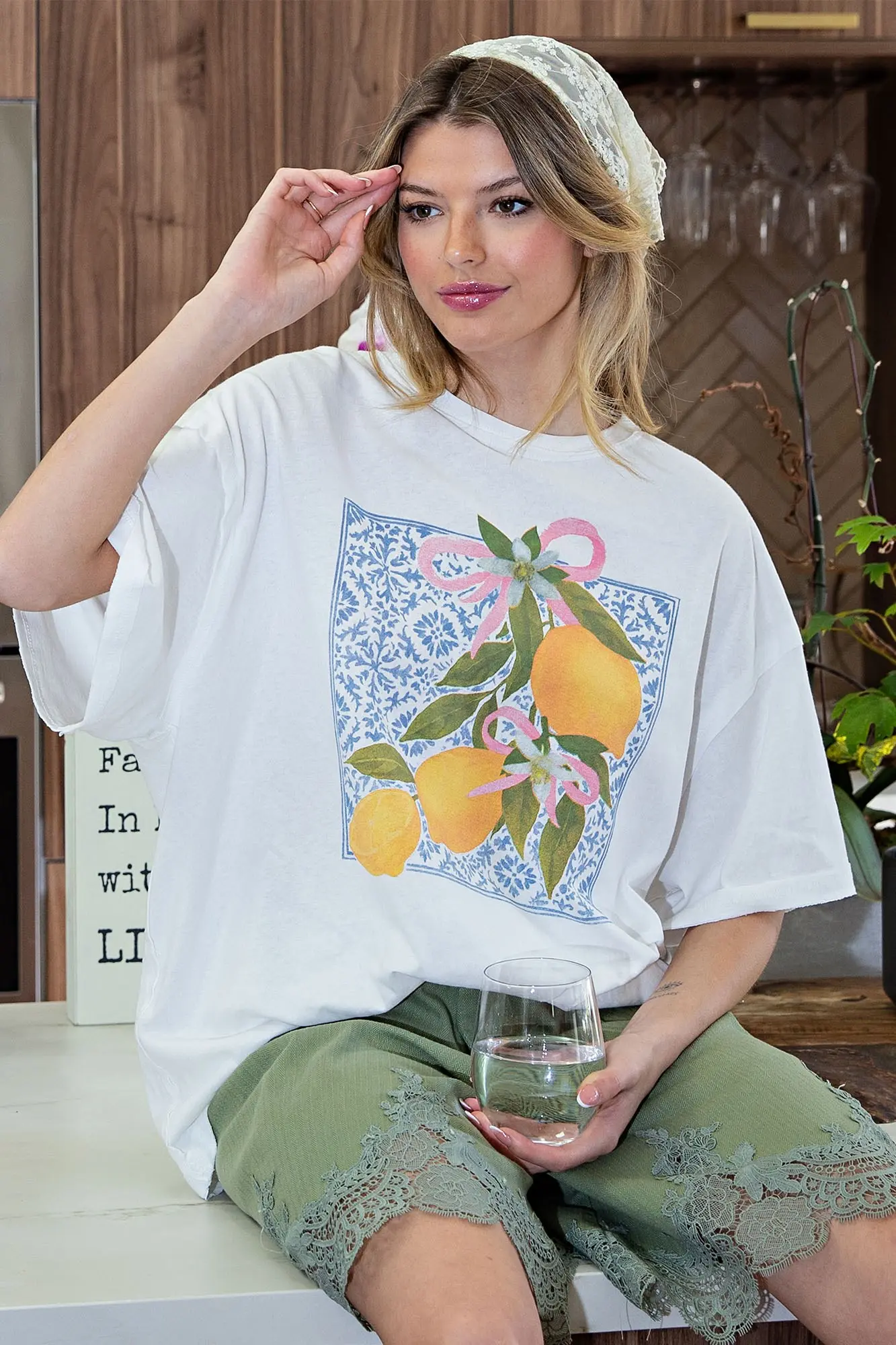 Lemon Printed Graphic Tee Shirt