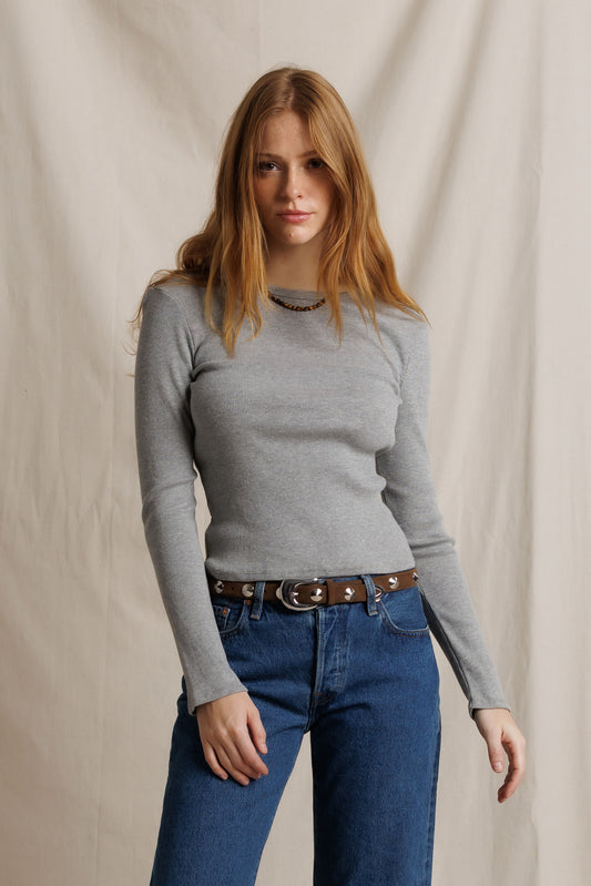 Marcela Long Sleeve Rib Shirt