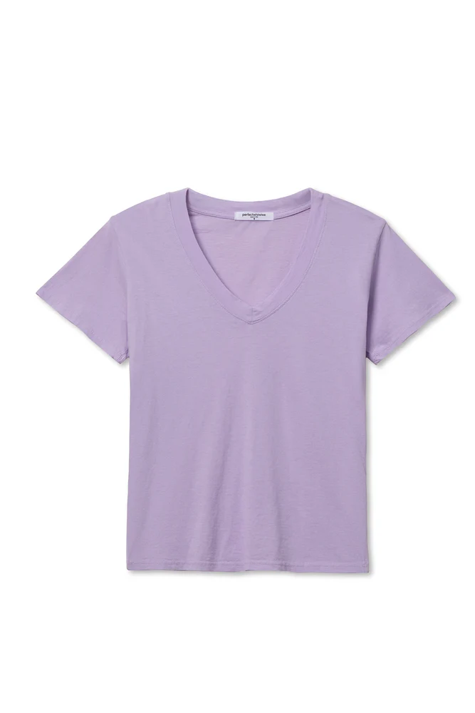 Hendrix Cotton Boxy V-Neck Tee