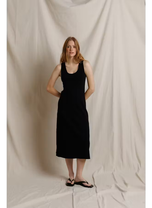 Edith Heavy Rib High-Neck Dress