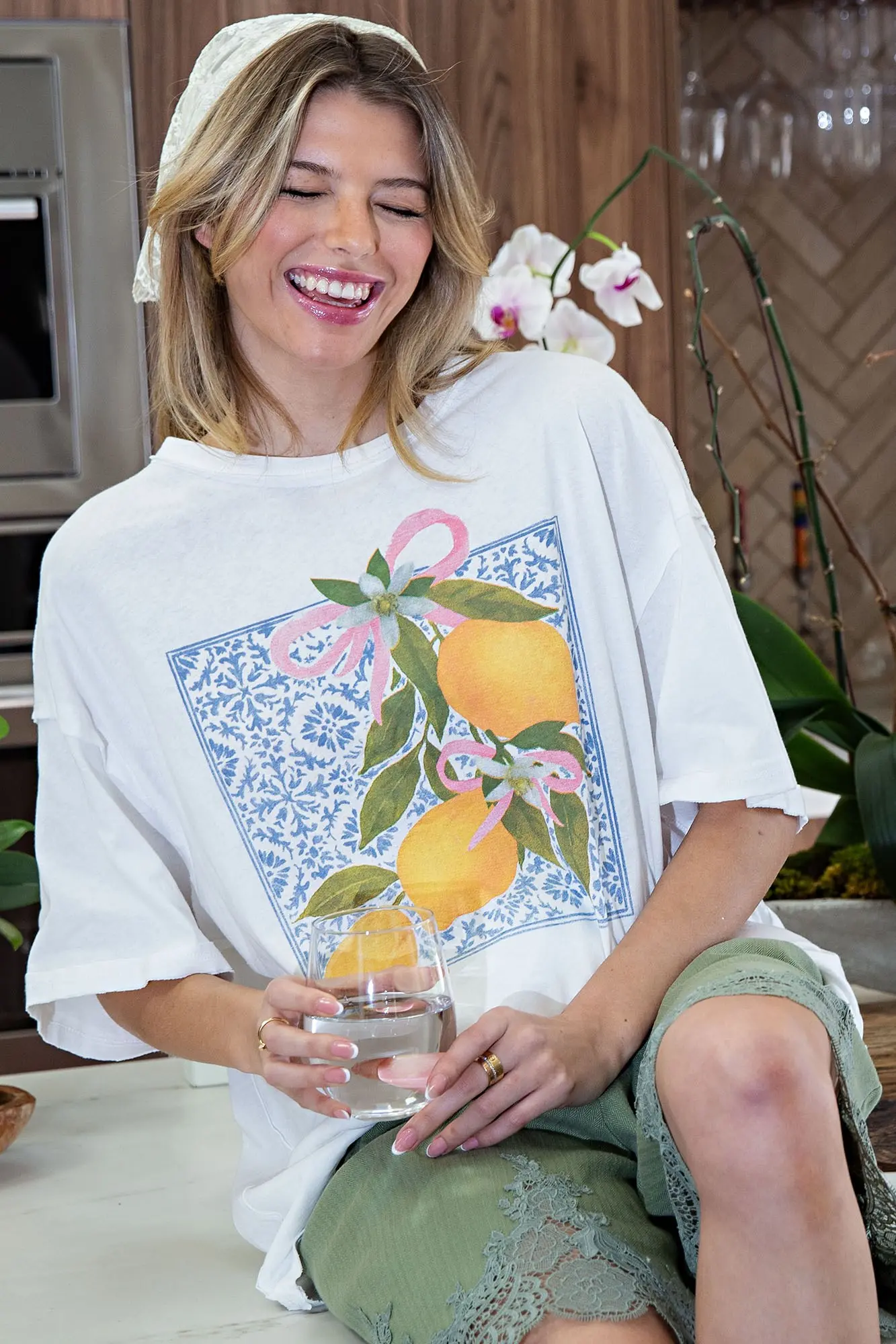 Lemon Printed Graphic Tee Shirt