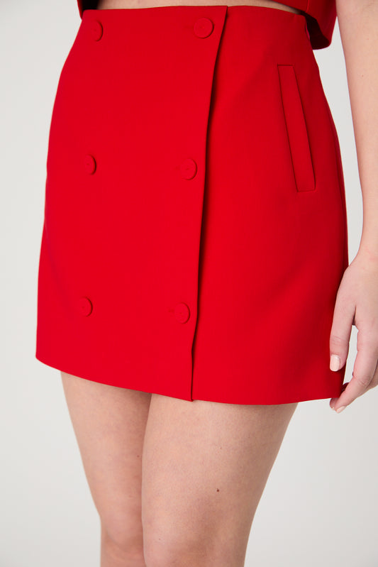 Azra Twill Mini Skirt