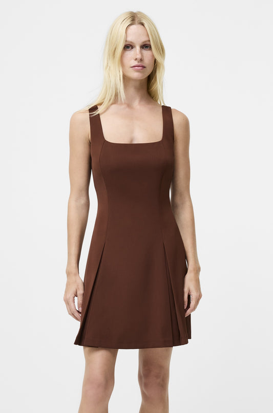 Square Neck Inverted Mini Dresss