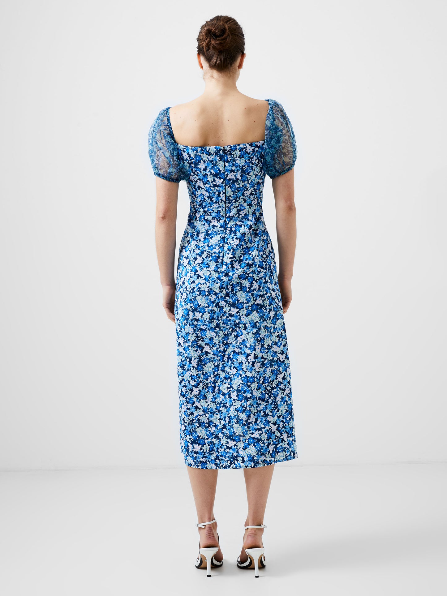 Clara Textured Puff Sleeve Dress