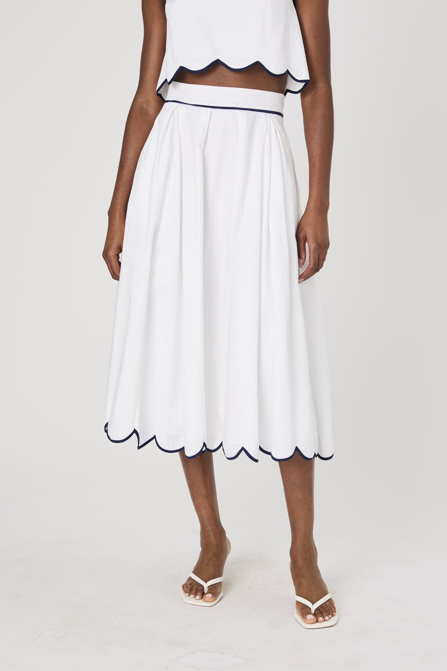 Alexis Cotton Scalloped Skirt